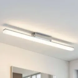 Deckenlampe Levke Lindby, dimmbar, chrom / silber, für Badezimmer, Kunststoff, Modern, Deckenlampe