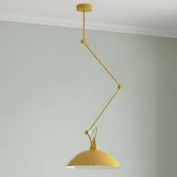 Designer Hängelampe Melos ALDEX, dimmbar, gelb / orange, für Wohn- / Esszimmer, Metall, Skandinavisch, Pendelleuchte