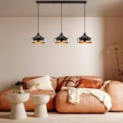 Hängelampe Yildo Opviq, dimmbar, schwarz, für Wohn- / Esszimmer, Metall, Modern, Pendelleuchte