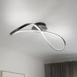 LED Deckenlampe Infinity Milagro Lighting, schwarz, für Wohn- / Esszimmer, Metall, Modern, LED Deckenleuchte