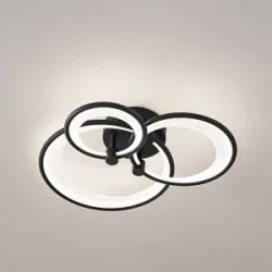 LED Deckenlampe Sorma Lindby, dimmbar, schwarz, für Wohn- / Esszimmer, Metall, Modern, LED Deckenleuchte