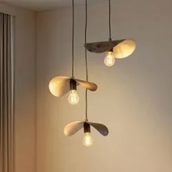 Hängelampe Eger Opviq, dimmbar, schwarz, für Wohn- / Esszimmer, Metall, Pendelleuchte