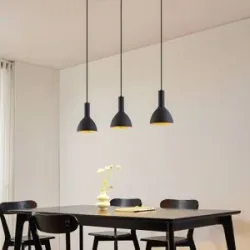 Hängelampe Cosmina Arcchio, dimmbar, schwarz, für Küche, Metall, Modern, Pendelleuchte