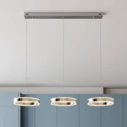 Hängelampe Lyani Lucande, dimmbar, chrom / silber, für Wohn- / Esszimmer, Metall, Modern