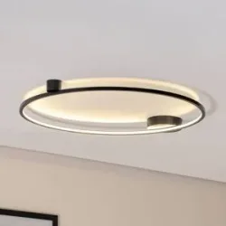 LED Deckenlampe Saturno Milagro Lighting, schwarz, für Wohn- / Esszimmer, Aluminium, Modern, LED Deckenleuchte
