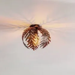 Deckenlampe Felce ONLI, dimmbar, bronze / altmessing, für Wohn- / Esszimmer, Metall, Deckenlampe