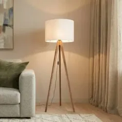 Stehlampe Grand TK Lighting, Holz dunkel, für Wohn- / Esszimmer, Holz, Modern, Stehlampe