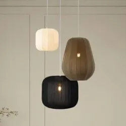 Hängelampe Helin Lindby, dimmbar, Multicolour, für Wohn- / Esszimmer, Textil / Stoff / Seide, Skandinavisch, Pendelleuchte