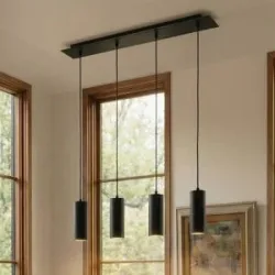 Hängelampe Joffrey Lindby, dimmbar, schwarz, für Wohn- / Esszimmer, Metall, Modern, Pendelleuchte