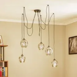 Glas Hängelampe Starla EMIBIG LIGHTING, dimmbar, schwarz, für Wohn- / Esszimmer, Glas, Modern, Pendelleuchte
