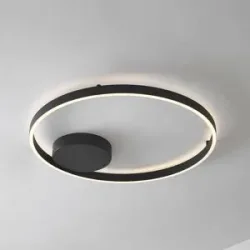 Smart Home Deckenlampe Moise Lucande, dimmbar, schwarz, für Wohn- / Esszimmer, Aluminium, Modern, Smart Home Deckenlampe