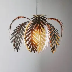 Hängelampe Dubai ONLI, dimmbar, bronze / altmessing, für Wohn- / Esszimmer, Metall, Pendelleuchte