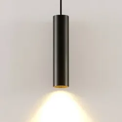 Hängelampe Ejona Arcchio, dimmbar, schwarz, für Flurbereich, Aluminium, Modern, Pendelleuchte