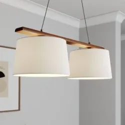 Holz Hängelampe Sweden Lamkur, dimmbar, Holz dunkel, für Wohn- / Esszimmer, Holz, Pendelleuchte