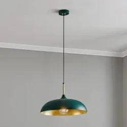 Hängelampe Lincoln Eko-Light, dimmbar, grün, für Wohn- / Esszimmer, Metall, Pendelleuchte