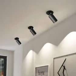 Arcchio Davin Einbaustrahler, Zylinder, schwarz Arcchio, dimmbar, schwarz, für Wohn- / Esszimmer, Aluminium, Modern, Shop-Einbauleuchten
