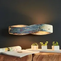 Wandlampe Lian Quitani, dimmbar, braun / rost, für Wohn- / Esszimmer, Aluminium, Design, LED Wandleuchte, Wandlampe Innen