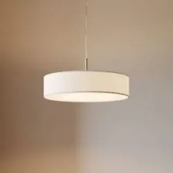 Hängelampe Sebatin Lindby, dimmbar, weiß / opal, für Wohn- / Esszimmer, Textil / Stoff / Seide, Modern, Pendelleuchte