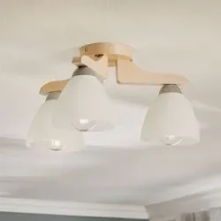 Deckenlampe Haro Lamkur, dimmbar, Holz hell, für Wohn- / Esszimmer, Holz, Modern, Deckenlampe