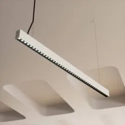 Hängelampe Jolinda slim Arcchio, dimmbar, alu / grau / zink, für Arbeitszimmer / Büro, Aluminium, Modern