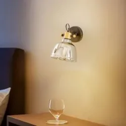 Euluna Wandlampe Amalfi Nowodvorski Lighting, dimmbar, für Wohn- / Esszimmer, Glas, Industrielles Design, Wandleuchte, Wandlampe Innen