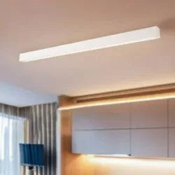 Euluna LED Deckenlampe Straight Nowodvorski Lighting, weiß / opal, für Wohn- / Esszimmer, Metall, Modern, LED Deckenleuchte
