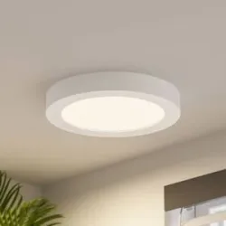 LED Deckenlampe Edwina PRIOS, dimmbar, weiß / opal, für Badezimmer, Aluminium, Modern, LED Deckenleuchte