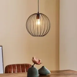 Hängelampe Cumera HELAM, dimmbar, schwarz, für Wohn- / Esszimmer, Metall, Modern, Pendelleuchte