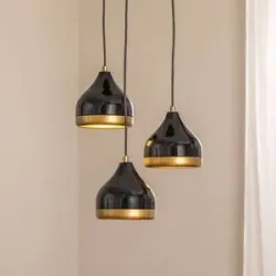 Hängelampe Yildo Opviq, dimmbar, schwarz, für Wohn- / Esszimmer, Metall, Modern, Pendelleuchte