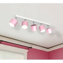 Deckenstrahler Cloudy fünfflammig rosa Eko-Light, dimmbar, violett / pink / rose, für Wohn- / Esszimmer, Metall, Junges Wohnen, Strahler