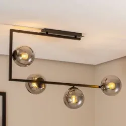 Deckenlampe Soma EMIBIG LIGHTING, dimmbar, alu / grau / zink, für Wohn- / Esszimmer, Modern, Deckenlampe