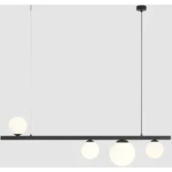 Hängelampe Garda 4 ALDEX, dimmbar, schwarz, für Wohn- / Esszimmer, Metall, Modern, Pendelleuchte