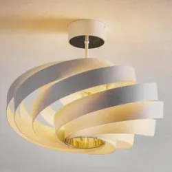 Deckenlampe Tori Euluna, dimmbar, weiß / opal, für Wohn- / Esszimmer, Metall, Modern, Deckenlampe