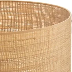 Lampenschirm Abba E27 Ø40/Höhe 20cm, Rattan HELAM, Holz hell, Holz