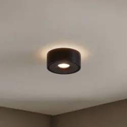 LED Deckenlampe Rotari Arcchio, dimmbar, schwarz, für Wohn- / Esszimmer, Aluminium, Modern, LED Deckenleuchte