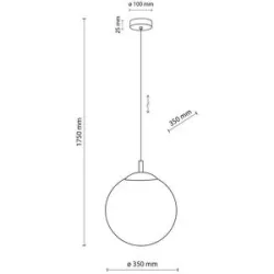 Glas Hängelampe Esme TK Lighting, dimmbar, weiß / opal, für Wohn- / Esszimmer, Glas, Modern, Pendelleuchte