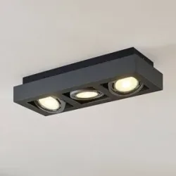 Deckenlampe Ronka Arcchio, dimmbar, schwarz, für Wohn- / Esszimmer, Aluminium, Modern, Deckenlampe