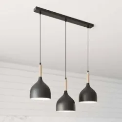 Hängelampe Noak Luminex, dimmbar, schwarz, für Wohn- / Esszimmer, Metall, Modern, Pendelleuchte