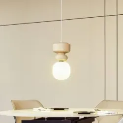 Hängelampe Fidelo Lucande, dimmbar, weiß / opal, für Wohn- / Esszimmer, Keramik, Skandinavisch, Pendelleuchte