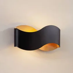Wandlampe Dailin Lindby, dimmbar, schwarz, für Wohn- / Esszimmer, Metall, Modern, Wandleuchte, Wandlampe Innen