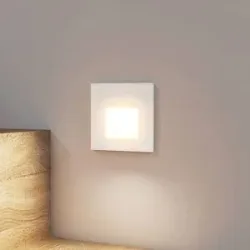 Arcchio LED-Einbaulampe Vexi, 7,8 cm x cm, weiß, CCT Vexi Arcchio, dimmbar, weiß / opal, für Flurbereich, Aluminium, Modern, Wandeinbaustrahler