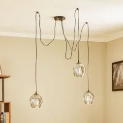 Glas Hängelampe Starla EMIBIG LIGHTING, dimmbar, schwarz, für Wohn- / Esszimmer, Glas, Modern, Pendelleuchte