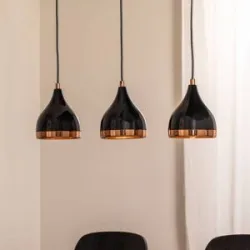 Hängelampe Yildo Opviq, dimmbar, schwarz, für Wohn- / Esszimmer, Metall, Pendelleuchte
