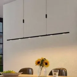 Hängelampe Stakato Lucande, dimmbar, schwarz, für Wohn- / Esszimmer, Metall, Modern