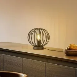 Tischlampe Maivi Lindby, schwarz, für Wohn- / Esszimmer, Metall, Modern, Tischlampe