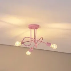 Deckenlampe Oxford HELAM, dimmbar, violett / pink / rose, für Wohn- / Esszimmer, Metall, Deckenlampe