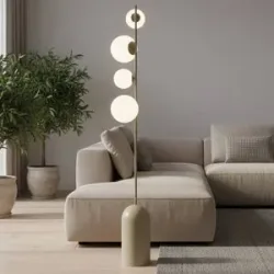 Stehlampe Etno LP4 EMIBIG LIGHTING, creme / amber, für Wohn- / Esszimmer, Glas, Modern, Stehlampe