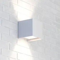 Wandlampe Zuza 2 MCJ, dimmbar, weiß / opal, für Wohn- / Esszimmer, Aluminium, Modern, Wandleuchte, Wandlampe Innen