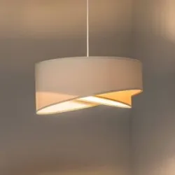 Hängelampe Vivien Maco Design, dimmbar, creme / amber, für Wohn- / Esszimmer, Textil / Stoff / Seide, Modern, Pendelleuchte