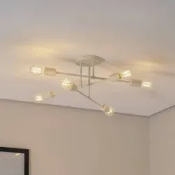 Deckenlampe Cambridge HELAM, dimmbar, creme / amber, für Wohn- / Esszimmer, Metall, Deckenlampe